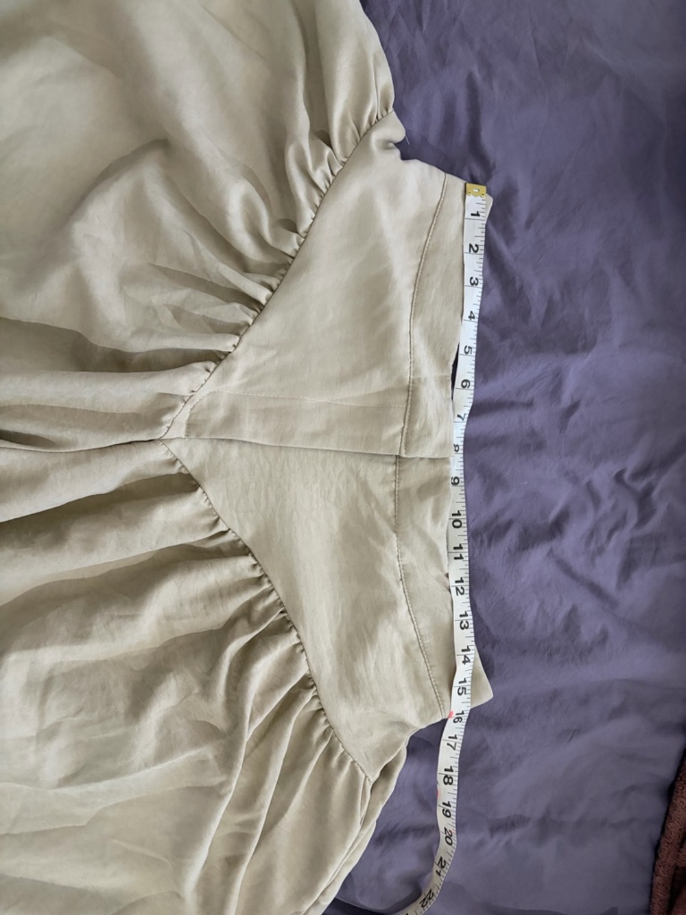 MUSERA Sand High Rise Wide-Leg Tie Hem Balloon Trousers SZ L - Picture 13 of 14